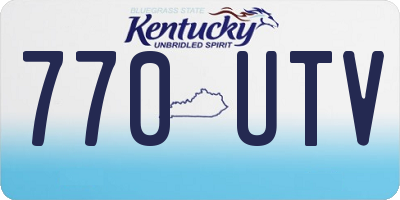 KY license plate 770UTV