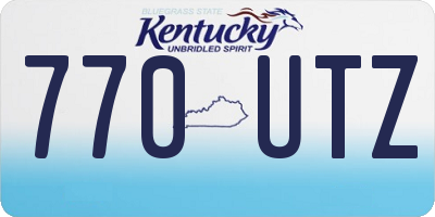 KY license plate 770UTZ
