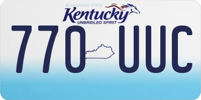 KY license plate 770UUC