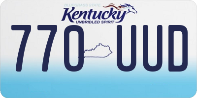 KY license plate 770UUD
