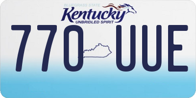 KY license plate 770UUE