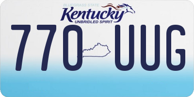 KY license plate 770UUG