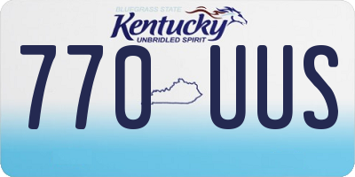KY license plate 770UUS
