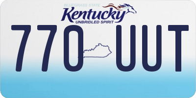 KY license plate 770UUT