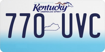 KY license plate 770UVC