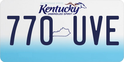 KY license plate 770UVE