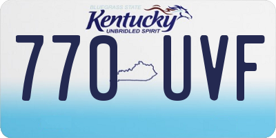KY license plate 770UVF