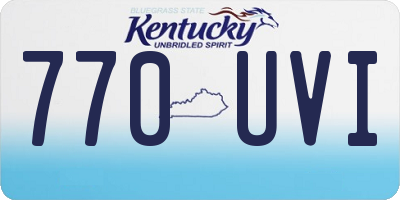 KY license plate 770UVI