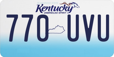 KY license plate 770UVU