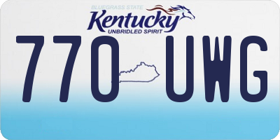 KY license plate 770UWG