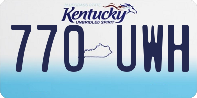 KY license plate 770UWH