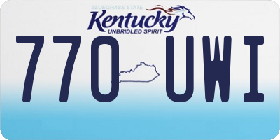 KY license plate 770UWI