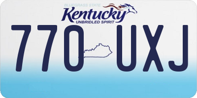 KY license plate 770UXJ