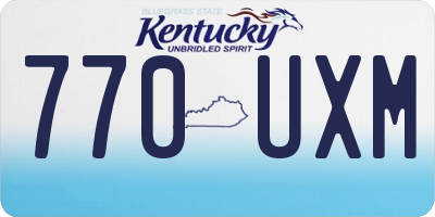 KY license plate 770UXM