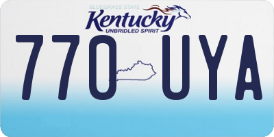 KY license plate 770UYA