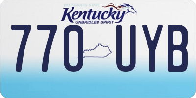 KY license plate 770UYB