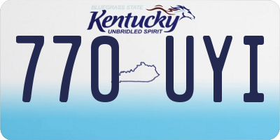 KY license plate 770UYI