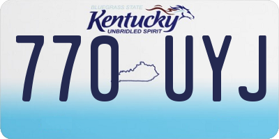KY license plate 770UYJ