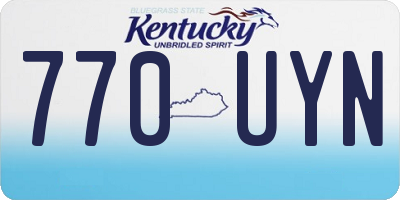 KY license plate 770UYN
