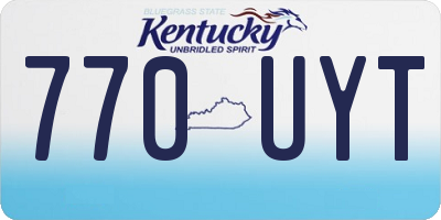 KY license plate 770UYT