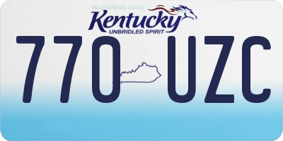 KY license plate 770UZC
