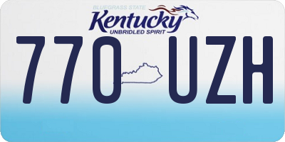 KY license plate 770UZH