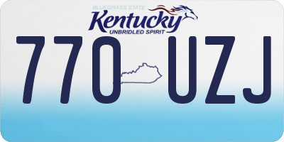 KY license plate 770UZJ