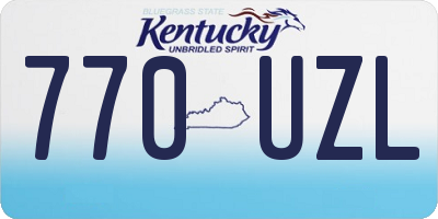 KY license plate 770UZL