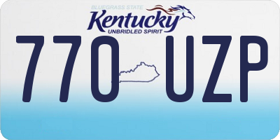 KY license plate 770UZP