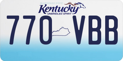 KY license plate 770VBB