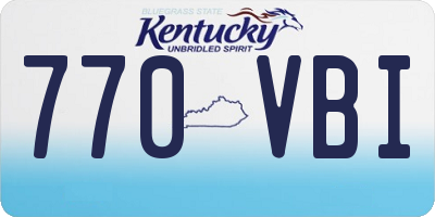 KY license plate 770VBI