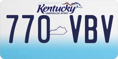 KY license plate 770VBV