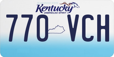 KY license plate 770VCH