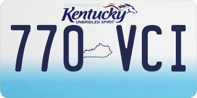 KY license plate 770VCI
