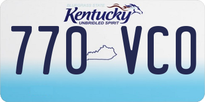 KY license plate 770VCO