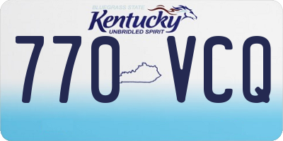 KY license plate 770VCQ