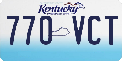 KY license plate 770VCT