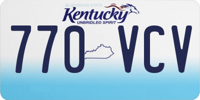 KY license plate 770VCV