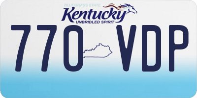 KY license plate 770VDP