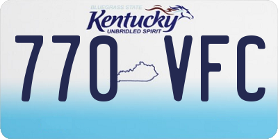 KY license plate 770VFC
