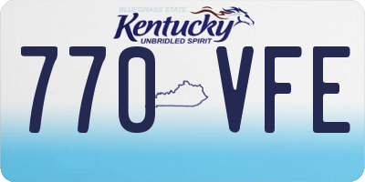 KY license plate 770VFE