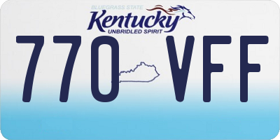 KY license plate 770VFF