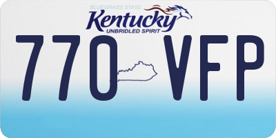 KY license plate 770VFP