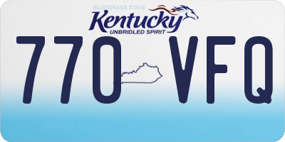 KY license plate 770VFQ