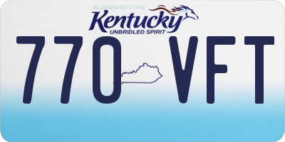 KY license plate 770VFT