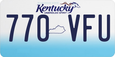 KY license plate 770VFU
