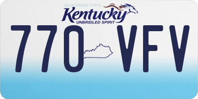 KY license plate 770VFV