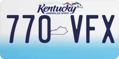 KY license plate 770VFX