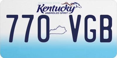 KY license plate 770VGB