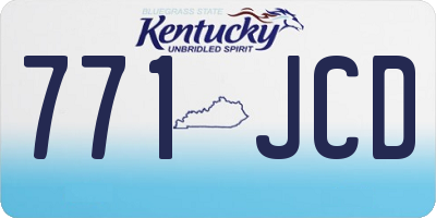 KY license plate 771JCD